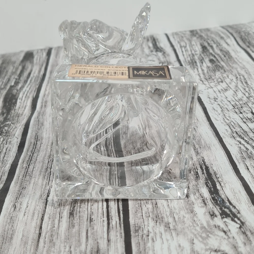 Mikasa Herald Collection Angelic Harp Figurine Crystal Christmas Angel Germany - Picture 8 of 8